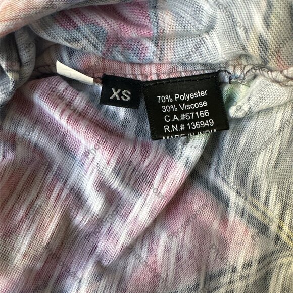 New Label XSmall Multicolor Heart 3/4 Sleeve Button Shirt - Picture 5 of 5